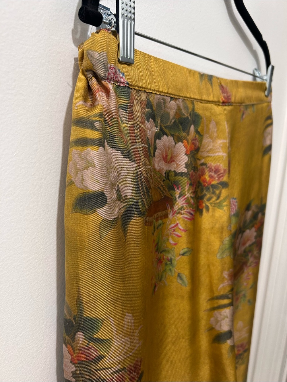 Johnny Was Dylan Pant Silk Floral Wideleg Palazzo Pants Large NWT MSRP $275 Chic - Picture 7 of 16